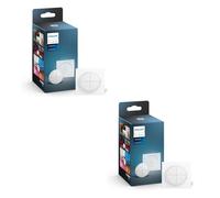 Philips Hue Tap Dial Switch, White - Easy Smart Lighting Control for Indoor Home Automation, Scenes, Ambiance & Dimming - 2 Pack