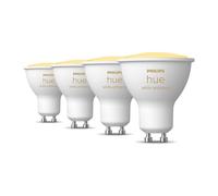 Philips Hue Value Pack - GU10 - with 4 Spotlight Bulbs - Warm to Cool White Light - Hue White Ambiance