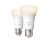 Philips Hue White Smart Bulb Twin Pack LED [E27 Edison Screw] with Bluetooth. Works with Alexa and Google Assistant, - A Certified for Humans