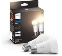 Philips Hue White A60 Smart LED Light Bulb 2 Pack [E27 Edison Screw] for Home Indoor Lighting with Amazon Echo and Alexa