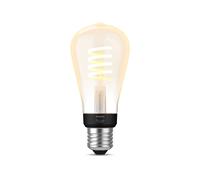 Philips Hue White Ambiance Filament ST64 Smart Bulb [E27 Edison Screw] with Bluetooth. Works with Alexa, Google Assistant and Apple HomeKit