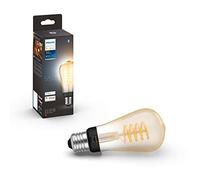 Philips Hue White Ambiance Filament ST64 Smart Light Bulb [E27 Edison Screw] With Bluetooth. Works with Alexa, Google Assistant and Apple Homekit, New
