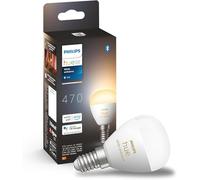 Philips Hue White Ambiance Luster Smart LED Light Bulb 1 Pack [E14 Edison Screw] for Indoor Home Lighting, Livingroom, Bedroom, New