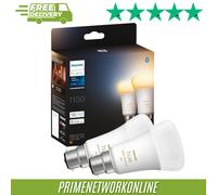 Philips Hue White Ambiance Smart Bulb Twin Pack - B22 Bayonet Cap 100% ORIGINAL [EEK: F]