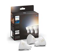 Philips Hue White Ambiance Smart Spotlight 3 Pack LED [GU10 Spotlight] - 350 Lumens (50W equivalent). Works with Alexa, Google Assistant and Apple