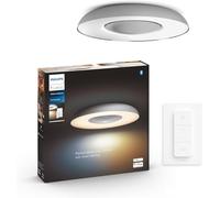 Philips Hue White Ambiance Still Smart Ceiling Light [Silver] with Bluetooth, Works with Alexa, Google Assistant and Apple Homekit