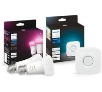 Philips Hue White And Col. Amb E27 2-Pack 800lm, Incl. Hue Bridge, White, 2pcs