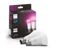 Philips Hue White And Colour Ambiance A60 B22 Smart Bulb 2-Pack
