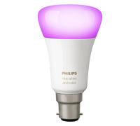 Philips Hue White and Colour Ambiance Personal Wireless Lighting 10 W B22 LED Twin Pack Bayonet Cap Richer Colours LED Light Bulbs, 2 x Hue White and