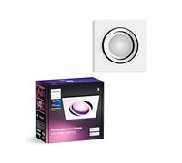Philips Hue White & Color Ambiance Ambiance Centura Angled downlights 1 Pack, dimmable Ceiling Lights for The Hue System with 16 Million Colours, Intelligent Light Control via Voice and app, White.