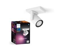Philips Hue White & Color Ambiance Argenta Ceiling lamp with Single Spotlight, dimmable LED spotlights for Hue System with 16 Million Colours, Intelligent Light Control via Voice and app, White