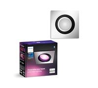 Philips Hue White & Color Ambiance Centura Angled downlights 1 Pack, dimmable Ceiling Lights for The Hue System with 16 Million Colours, Intelligent Light Control via Voice and app, Aluminium.