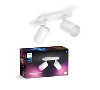 Philips Hue White & Color Ambiance Fugato Spot 2 FLG. White 2x350lm, dimmable, 16 Million Colours, app-controllable, Compatible with Amazon Alexa (Echo, Echo Dot)