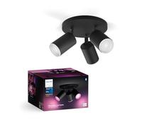 Philips Hue White & Color Ambiance Fugato Spot 4 FLG. Black 4x350lm, dimmable, 16 Million Colours, app-controllable, Compatible with Amazon Alexa (Echo, Echo Dot)
