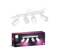Philips Hue White & Color Ambiance Fugato Spot 4 FLG. White 4x350lm, dimmable, 16 Million Colours, app-Controlled, Compatible with Amazon Alexa (Echo, Echo Dot)