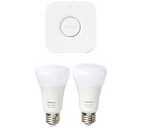 Philips Hue White & Color Ambiance Starter Set of 2 Lamps, Plastic, 19 W, White