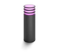 Philips Hue Lucca Outdoor Pedestal Light, Tunable White and Color Light, Bright 1100 lm, A60 Bulb Included, Dimmable, IP44 Weather-Resistant, Matter Compatible, Zigbee