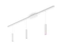 Philips Hue Perifo Rail Lighting Ceiling - White and Colored Light - 3 Pendant Lights - White - Basic Set
