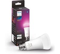 Philips Hue White & Colour Ambiance Single Smart Bulb LED [B22 Bayonet Cap] - 1600 Lumens (100W Equivalent). Works with Alexa, Google Assistant and Apple Homekit
