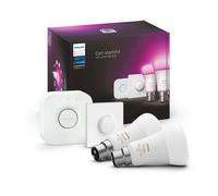 Philips Hue White & Colour Ambiance Smart Bulb Twin Pack LED [B22 Bayonet Cap] - 1100 Lumens (75W Equivalent). Works with Alexa, Google Assistant and