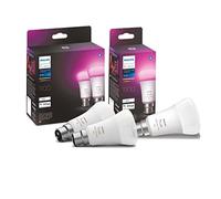Philips Hue White & Colour Ambiance Smart Light Bulb Triple Pack LED [B22] with Bluetooth - 1100 Lumen. Works with Alexa, Google Nest, Apple Homekit.
