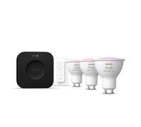 Philips Hue White & Colour Ambiance Starter Kit: 3 Gu10 Bulbs + Dimmer Switch + Bridge Pro