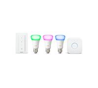 Philips Hue White & Colour Ambiance Starter Kit: Smart Bulb 3x Pack LED [E27 Edison Screw] incl. Dimmer Switch and Bridge. Works with Alexa, Google Assistant and Apple HomeKit.