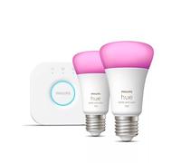 Philips Hue White and colour ambience Starter kit: 2 E27 smart bulbs (1100)
