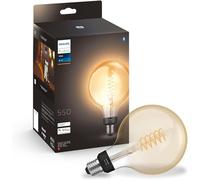 Philips Hue White Filament Giant Globe LED Smart Light Bulb 1 Pack [E27 Edison Screw], with Bluetooth, Works with Alexa, Google Assistant and Apple Homekit.
