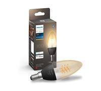 Philips Hue White Filament Single Smart LED Bulb [E14 Small Edison Screw]. Works with Alexa, Google Assistant and Apple Homekit
