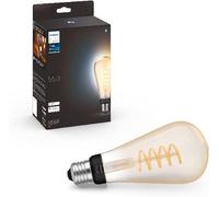 Philips Hue White Filament Single Smart LED ST64 Bulb [E27] for Indoor Home Lighting. Warm White for Decorative, Vintage Style Lighting Design.