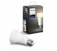 Philips Hue White LED Smart Light Bulb 1 Pack [E27 Edison Screw] 60W Equivalent, with Bluetooth, Works with Alexa, Google Assistant and Apple Homekit, 1 Count (Pack of 1)
