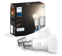 Philips Hue White LED Smart Light Bulb 2 Pack [B22 Bayonet Cap] Warm White - for Indoor Home Lighting, Compatible with Amazon Alexa Devices