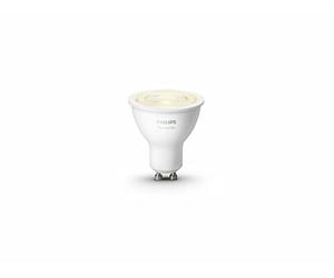 Philips Hue White Single Smart SpotLight Bulb LED [GU10 Spot] with Bluetooth, Works with Alexa and Google Assistant, and Apple HomeKit