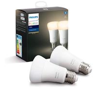 Philips Hue White Smart Bulb Twin Pack LED [E27 Edison Screw] with Bluetooth. Works with Alexa and Google Assistant, - A Certified for Humans