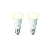 Philips Hue White Smart Bulb Twin Pack LED [E27 Edison Screw] with Bluetooth. Works with Alexa and Google Assistant.
