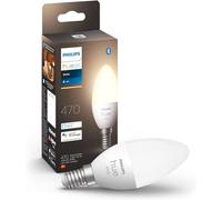 Philips Hue White Smart Light Bulb Candle 470 Lumen [E14 Small Edison Screw] with Bluetooth. Works with Alexa, Google Assistant, Apple Homekit