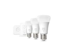 PHILIPS Hue White Starter kit 9.5W smart LED bulb - E27 x3 and Hue remote control