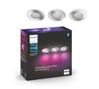 Philips Hue Xamento White and Color Ambiance Smart Recessed Spot Lights [ 3X Chrome] for Indoor Home Lighting, Bathroom, Kitchen