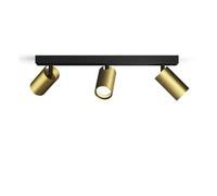 PHILIPS Idris 3-Head spot, GU10 lamp not Included, Brass, IP44, Water-Resistant, Gold