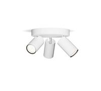 Philips Idris 3-Head Spot On Round Plate, Gu 10 Lamp Not Included, White, Ip 44, Water-Resistant