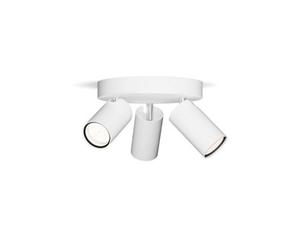 Philips Idris 3-Head Spot On Round Plate, Gu 10 Lamp Not Included, White, Ip 44, Water-Resistant