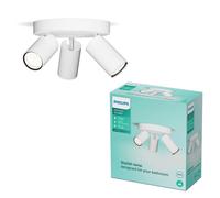 Philips Idris Metal 3 Light Plate Spotlight - White