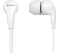Philips In-Ear Headphones E1105WT/00 With In-Line Remote Control (8.6-Mm Neodymium Drivers, Powerful Bass, Clear Sound, Comfortable Fit) White