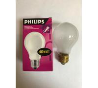 Philips Incandescent Lamp A60 Satin Shockproof Bulb E27 230V 40W New [EEK: F]