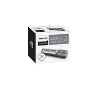 Philips Industrial Alkaline Batteries AAA Silver / Green 10 pieces