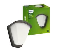 Philips Kiskadee Outdoor Wall Light, Modern Design, Anthracite Grey | E27 Bulb Sold Separately, 42W, IP44 Weather-resistant, Durable, Aluminium, Easy to Install