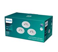 Philips Led 3-Pack Sparkle White Recessed Spotlights 5W, 27K