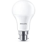 Philips LED B22 Frosted Light Bulbs, 11 W (75 W) - Warm White, Pack of 6