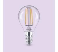 Philips LED bulb E14 P45 4.3W 470lm 2700K filament 6-pack